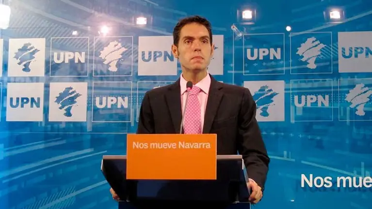 Sergio Sayas en la sede de UPN en Pamplona. EP