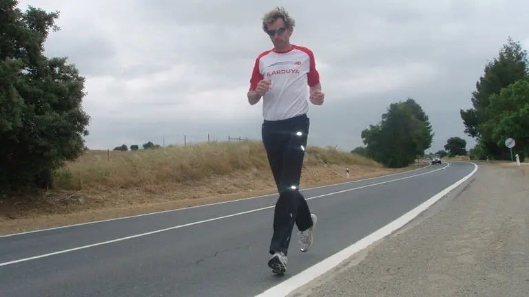 Ricardo Abad durante uno de sus entrenamientos