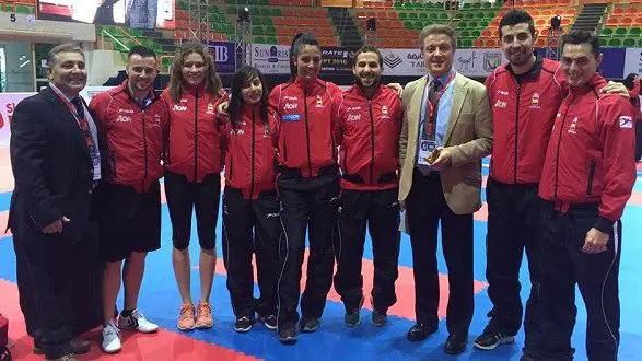 La selección española de kárate en Egipto. EFE/RFEK