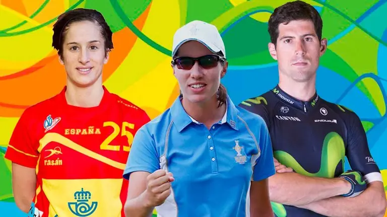 Nerea Pena, Carlota Ciganda e Imanol Erviti, olímpicos navarros en Rio 2016.