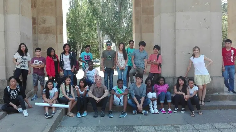 Los adolescentes del programa de acogida de este verano. 