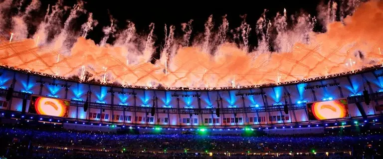 Estadio de Maracaná durante la ceremonia de inauguración de los JJOO de Río 2016. (Efe).