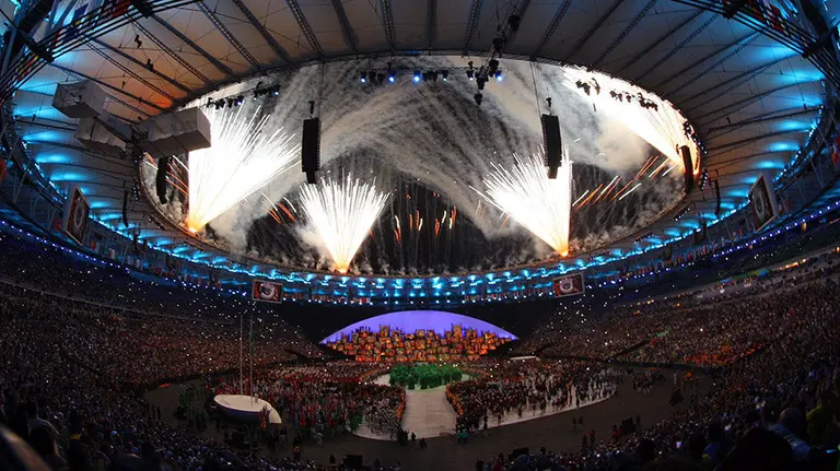 2016 Rio Olympics - Opening ceremony - Maracana - Rio de Janeiro, Brazil - 05/08/2016. Fireworks explode.                  REUTERS/Brian Snyder FOR EDITORIAL USE ONLY. NOT FOR SALE FOR MARKETING OR ADVERTISING CAMPAIGNS.  CODE: X90051