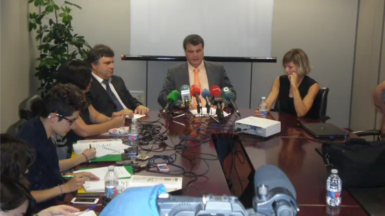 La ONCE en rueda de prensa. 