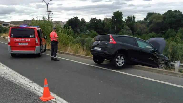 El coche del conductor imputado en San Adrián.