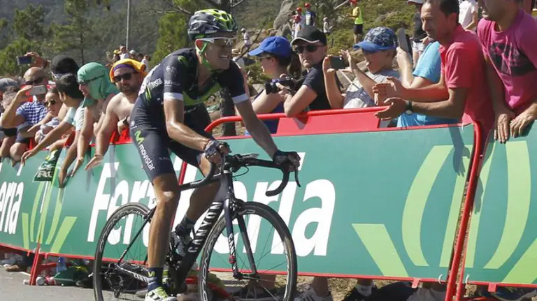 Rubén Fernández (Movistar) en pleno esfuerzo. Efe.