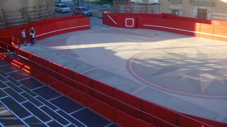 Imagen de la nueva plaza de toros portátil de Milagro.