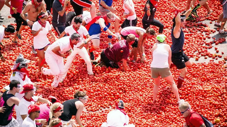La Tomatina de Buñol (Efe).