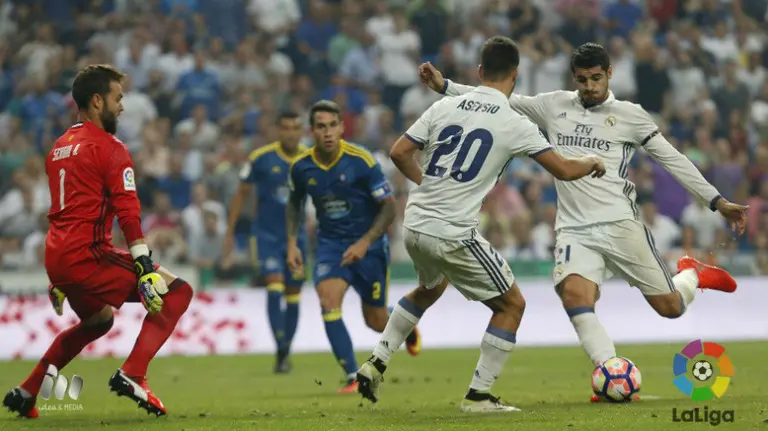 El Real Madrid se impone al Celta en el Bernabéu.