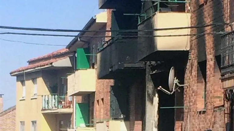 Imagen del edificio tras la explosión (EP).