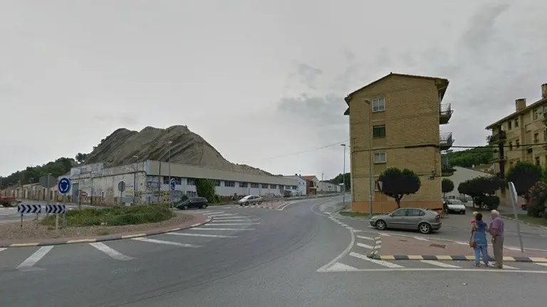 N-121, a la altura de Caparroso, imagen cercana al lugar donde tuvo lugar el accidente. 