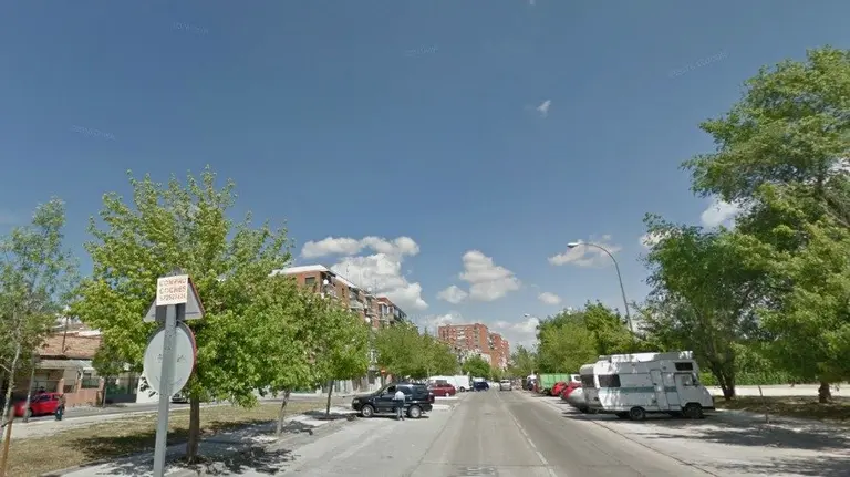 Calle Camino de Perales, en el barrio madrileño de Usera.