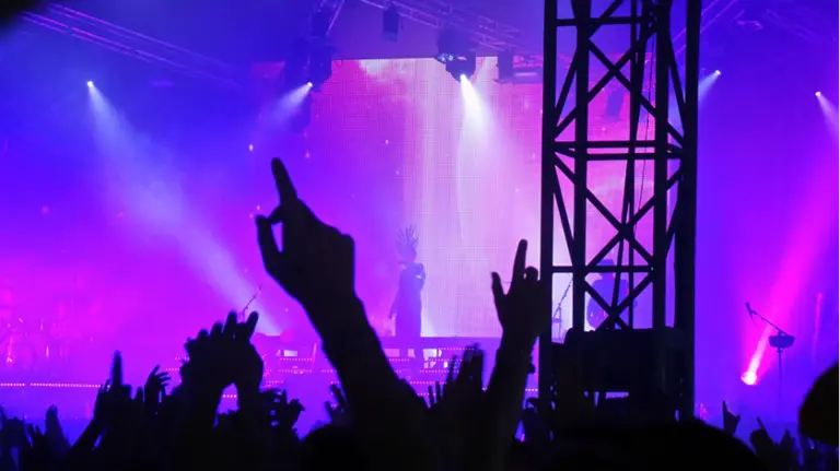 Imagen de una fiesta nocturna, en un concierto. ARCHIVO