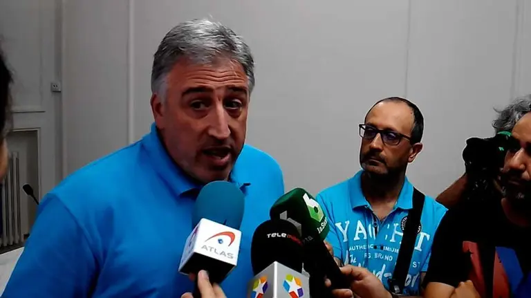 Joseba Asirón durante la rueda de prensa.