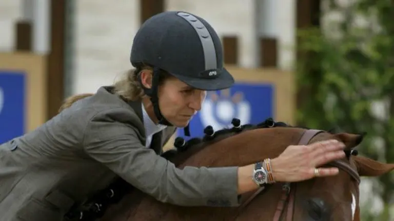 La infanta Elena, en una de sus salidas a caballo.