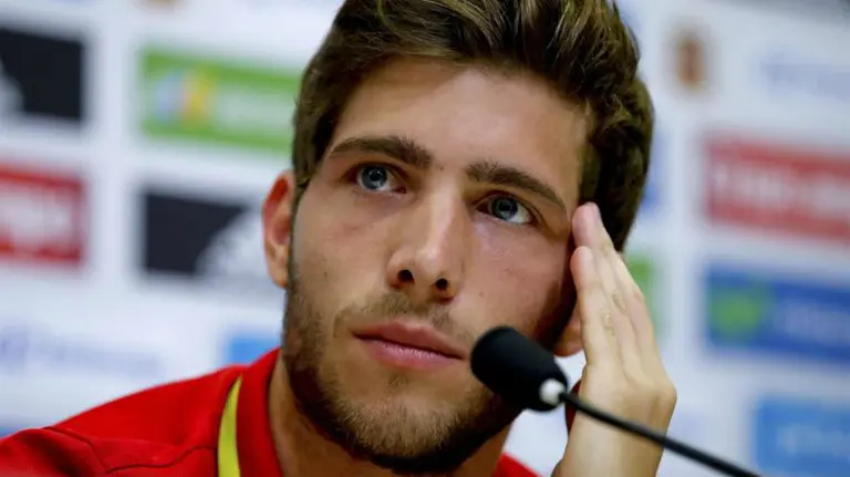 Sergi Roberto en rueda de prensa con la selección española. Efe.