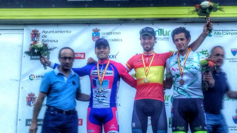 José Antonio Larrea en el podio.