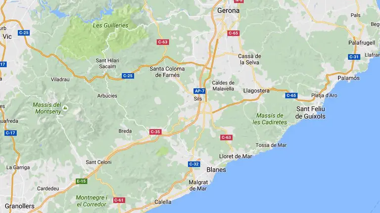 Zona geográfica donde se ha dejado sentir el terremoto.