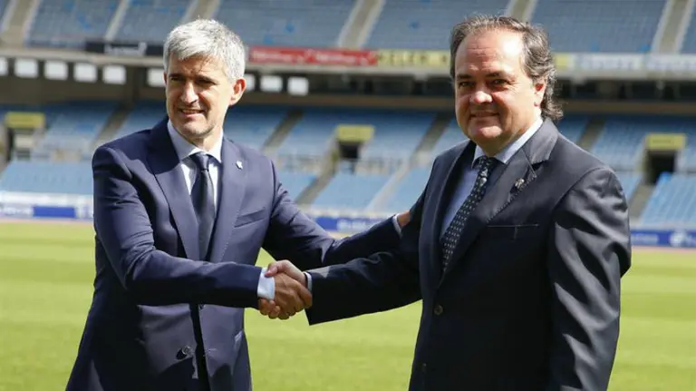 Olabe y Aperribay en Anoeta. Efe.