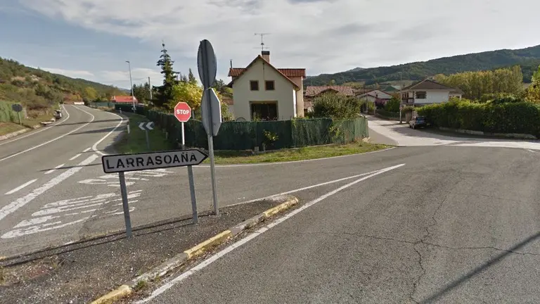 Entrada a la localidad navarra de Larrasoaña.