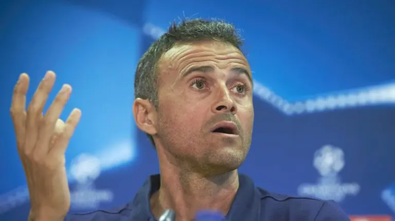 Luis Enrique en rueda de prensa. Efe.