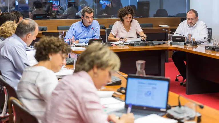 Guzmán Garmendia (PSN) insta al Gobierno de Navarra a apoyar el crecimiento y evolución de los Centros Tecnológicos de Navarra en la Comisión de Desarrollo Económico (7). IÑIGO ALZUGARAY