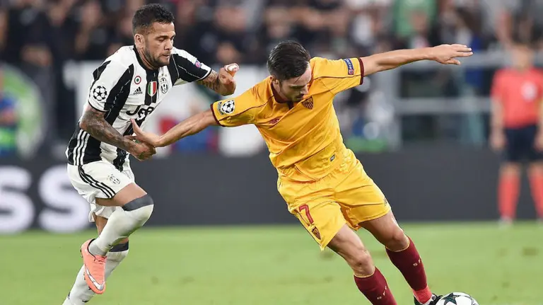 Partido Juventus - Sevilla en Turín. Twitter La liga.