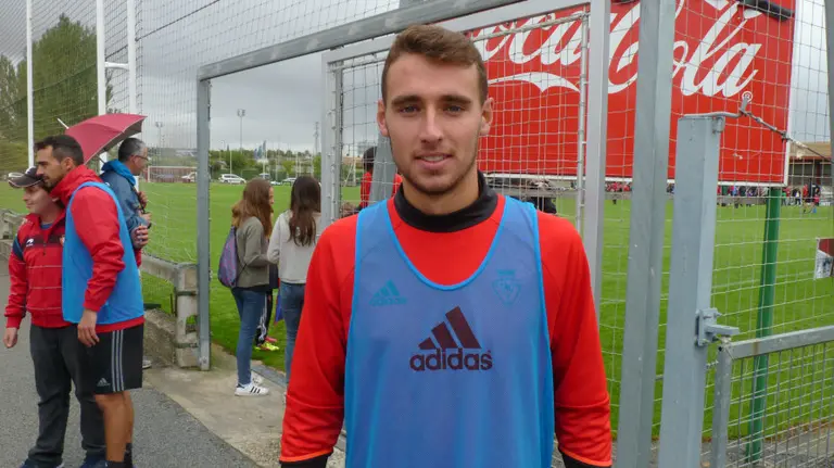 Imanol García en las instalaciones de Tajonar.