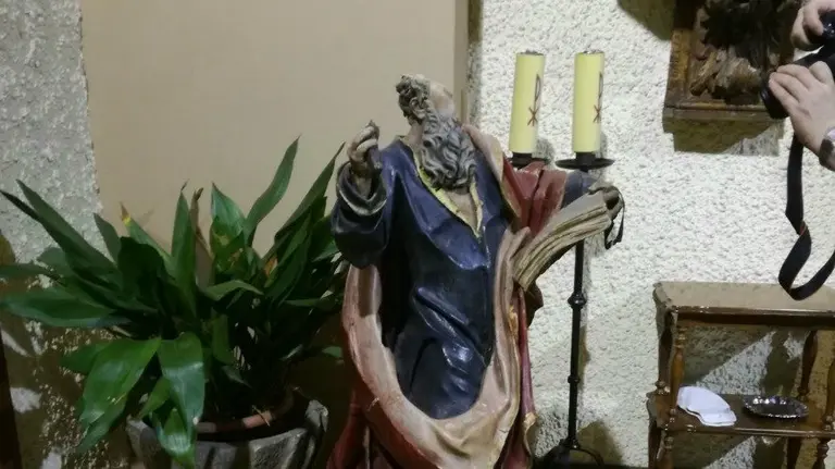 Imagen decapitada de San Bartolomé de Ribaforada.