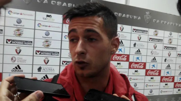 Sergio León en la zona mixta del Sadar.