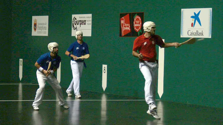 Partido jugado en el frontón Labrit. Cedida.