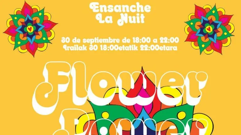 Uno de los coloridos carteles de esta séptima edición de 'Ensanche la Nuit'. 