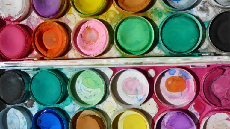 Acuarelas de colores. 