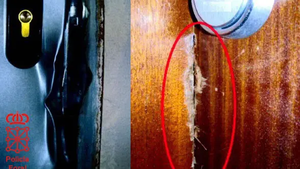 Viviendas y trasteros forzados en Villava. POLICÍA FORAL