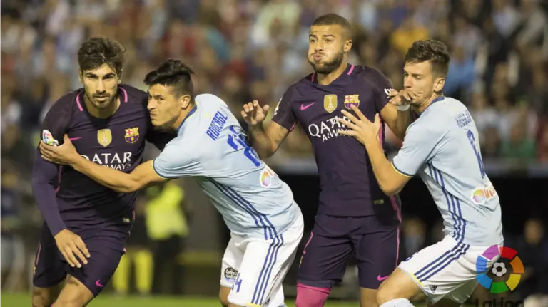 Partido Celta - Barcelona en Balaídos. Lfp.