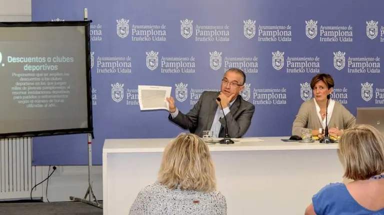Enrique Maya, portavoz del Grupo Municipal de UPN en el Ayuntamiento de Pamplona. UPN