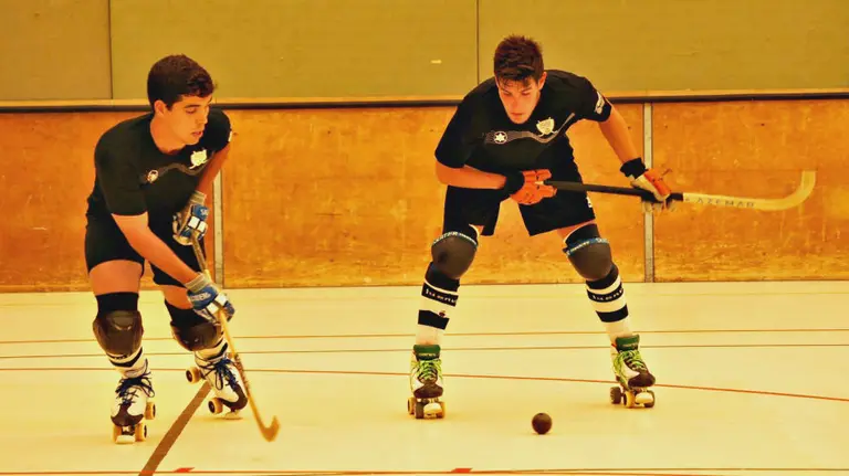 Amistoso disputado entre el Iruña Hockey y Biarritz. CEDIDA