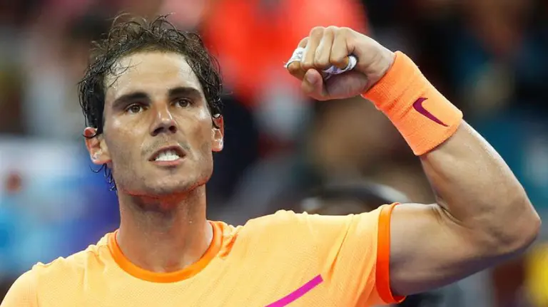 Rafa Nadal hace un gesto de triunfo. Efe.