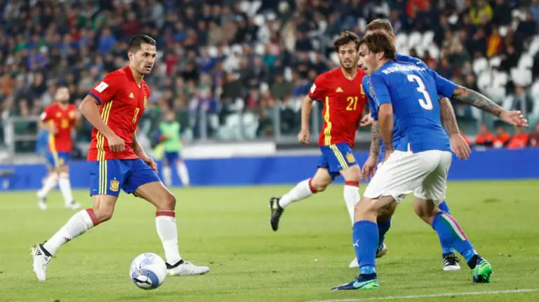 Partido Italia - España. Twitter Sefutbol.