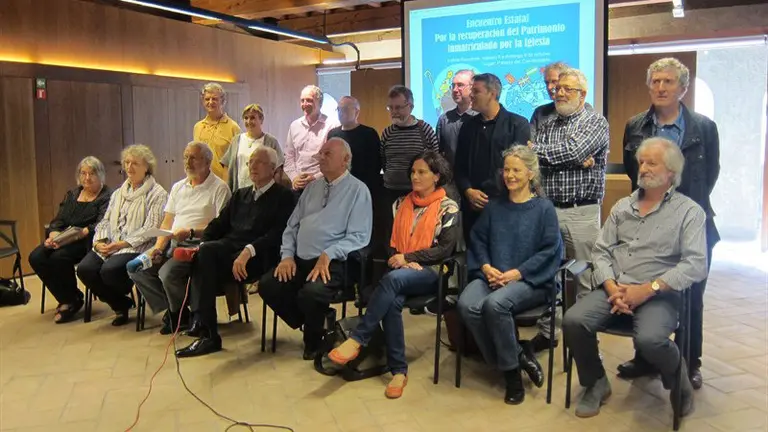 Acto de constitución en Pamplona de la Coordinadora por la recuperación del patrimonio inmatriculado por la Iglesia católica EUROPA PRESS