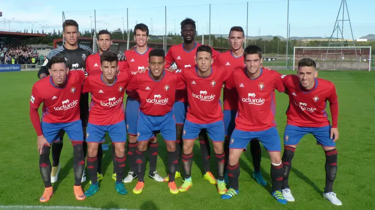 Alineación de Osasuna B ante el Racing de Santander.