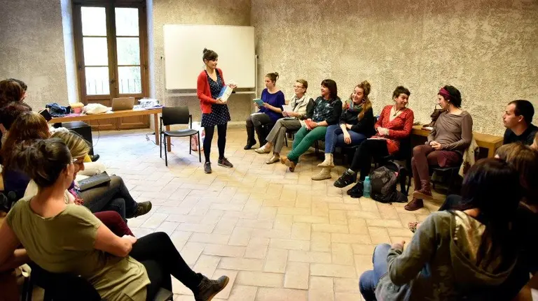 Comienzo del curso Escuela de Feminismos, impulsado por el Ayuntamiento de Pamplona.
