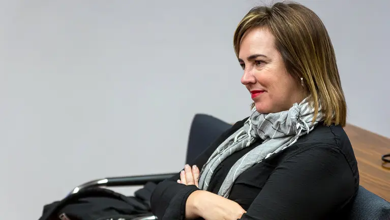 Ainhoa Aznárez, presidenta del Parlamento de Navarra. ÍÑIGO ALZUGARAY