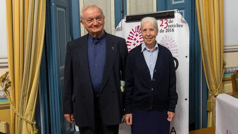 El arzobispo de Pamplona y Tudela, Francisco Pérez, acompañado de delegados y misioneros, presenta el Domingo Mundial de las Misiones (DOMUND) en el arzobispado (1). IÑIGO ALZUGARAY