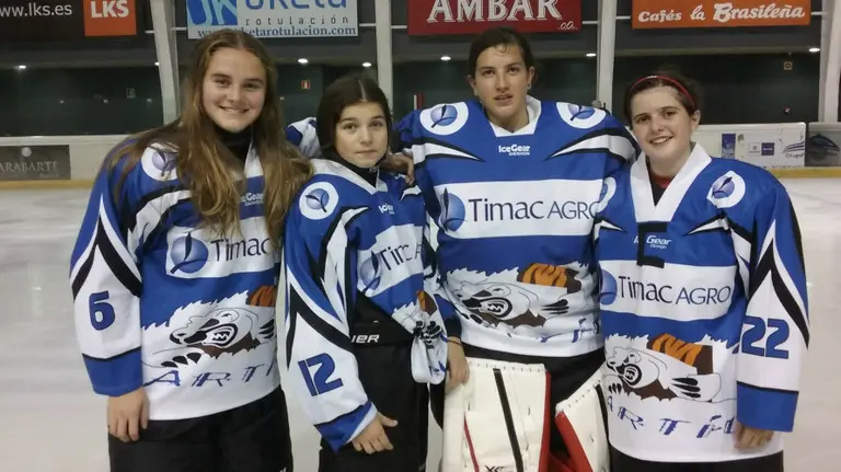 Las cuatro jugadoras navarras seleccionadas.