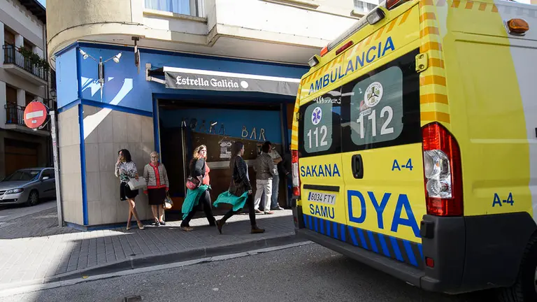 Lugar donde se inció el linchamiento a los guardias civiles destinados en Alsasua. PABLO LASAOSA