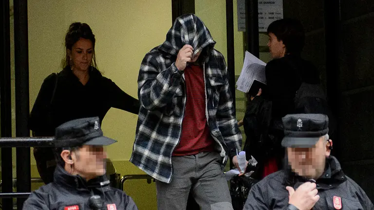 Comparecencia en el juzgado de los dos detenidos por la paliza a dos guardias civiles en Alsasua. PABLO LASAOSA (