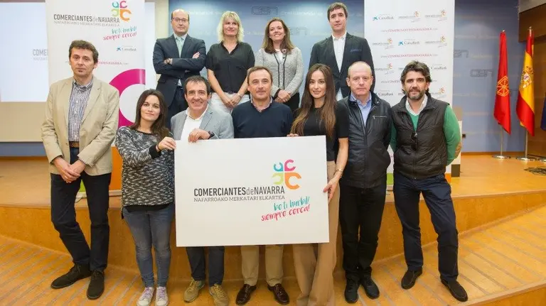 Presentación de la nueva Asociación de Comerciantes de Navarra durante este martes 18 de octubre en la CEN.