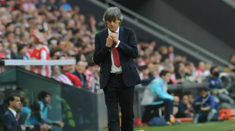 Martín Monreal en el estadio de San mamés. Lfp.