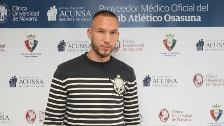 Didier Digard ha pasado pruebas médicas para conocer el alcance de su lesión. Foto CA Osasuna.